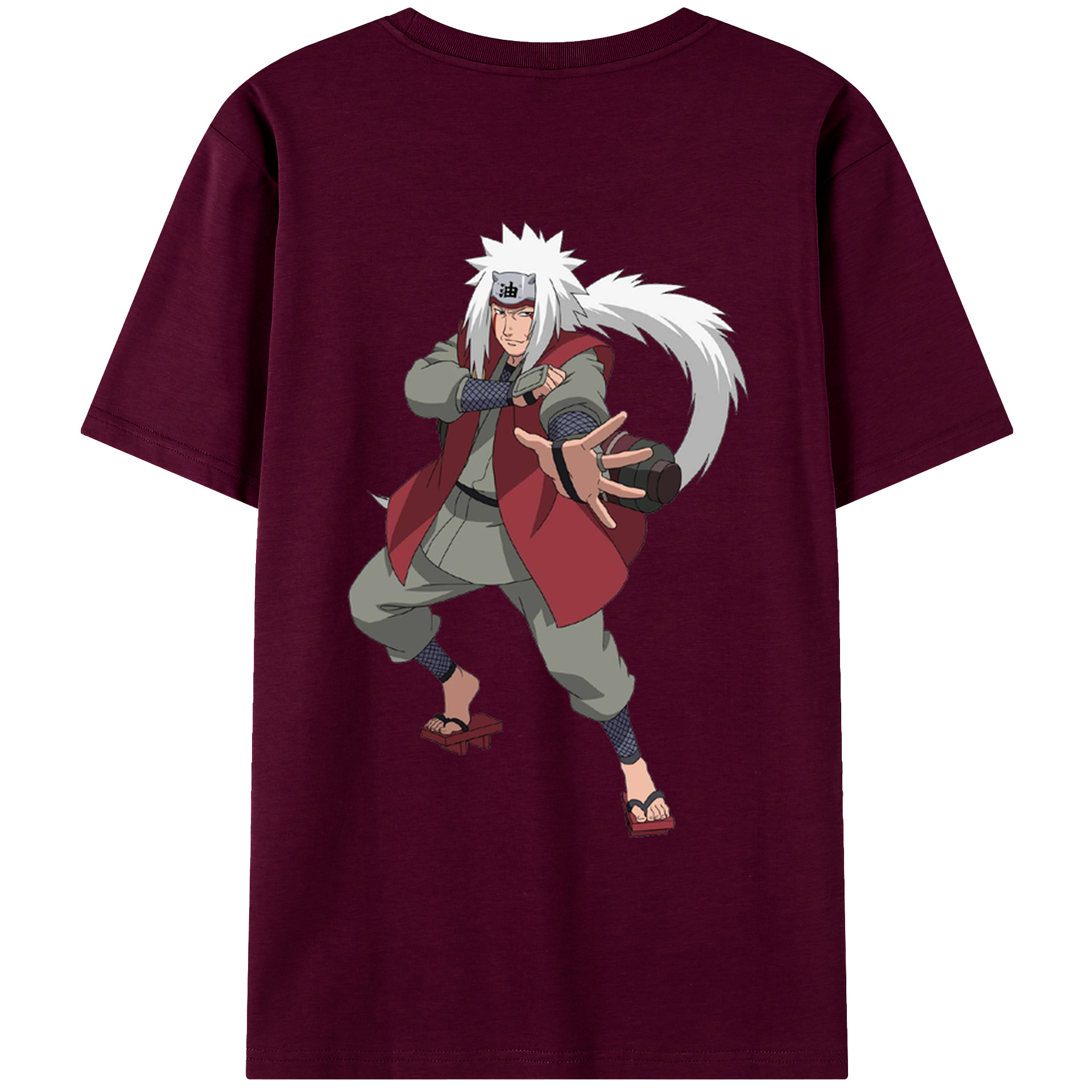 （画像用） NARUTO -ナルト- 自来也（じらいや） Jiraiya レディース半袖Tシャツ(バックプリント)